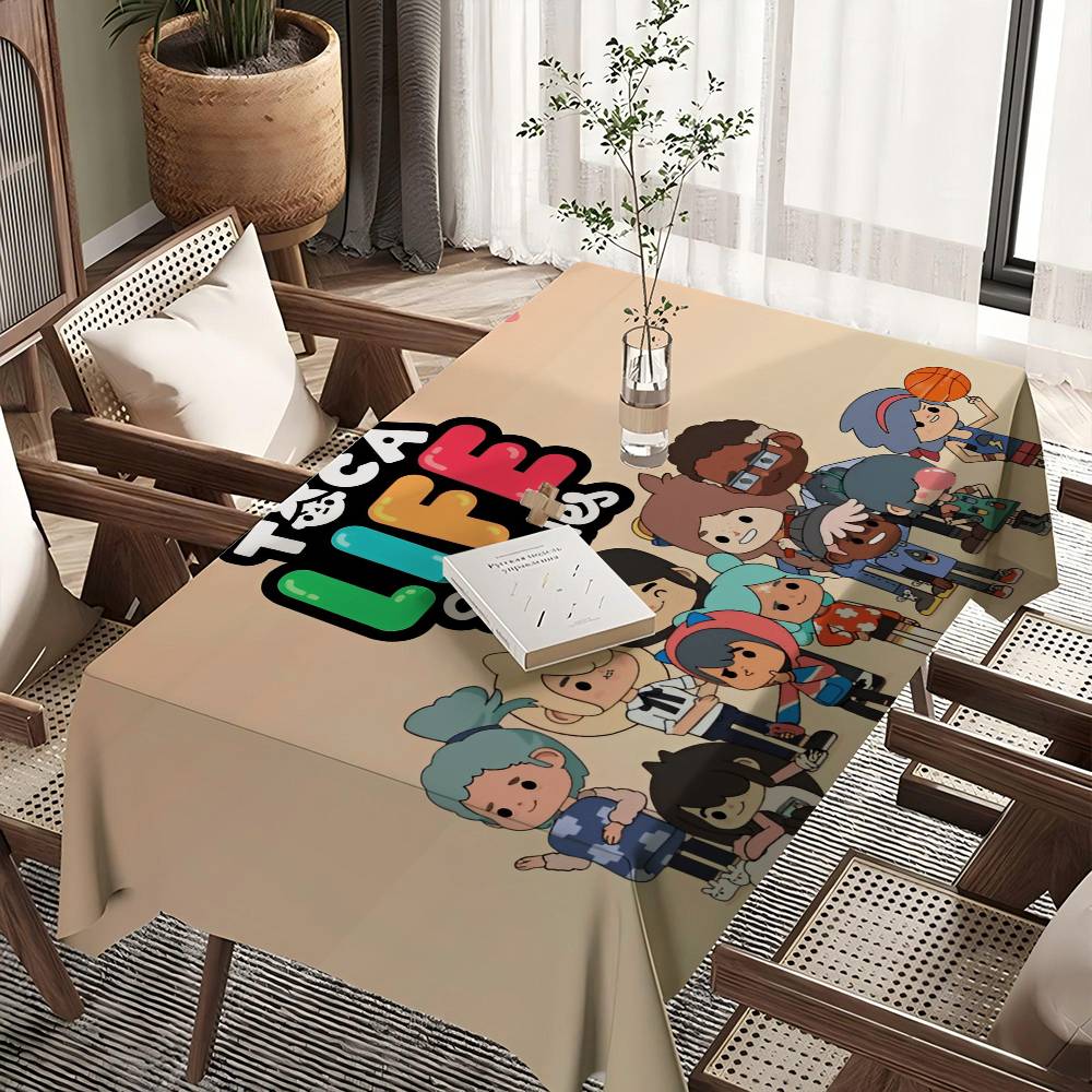 Toca Boca Toca Life World Rechthoekig Waterdicht Tafelkleed Feestdecor Boerderij Keuken Eettafelkleed Bruiloftsdecoraties 150x300cm