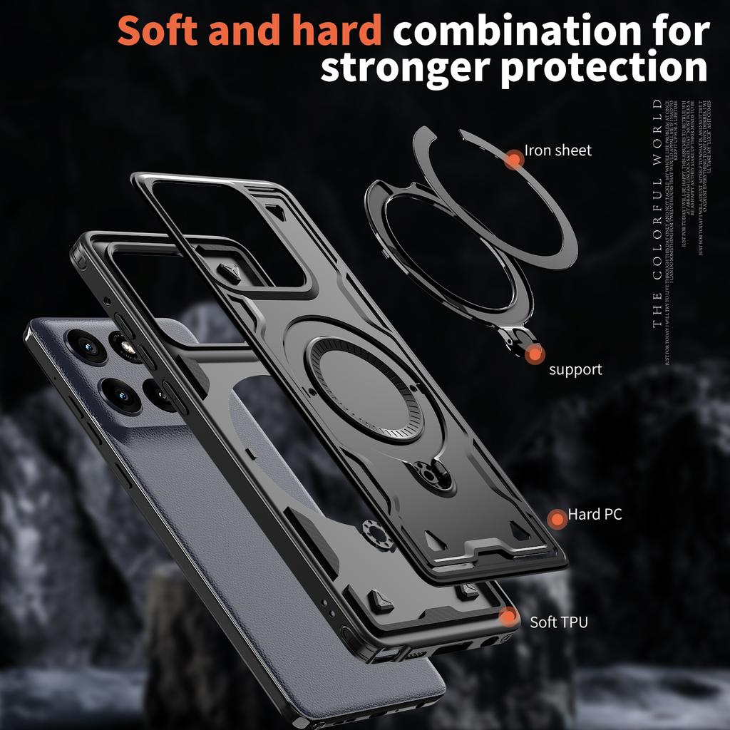 Armor Shockproof Case For Motorola Edge 60 Pro Fusion G Play 2026 Power Stylus 5G 2026 360° Rotating Magnetic Stand Back Cover