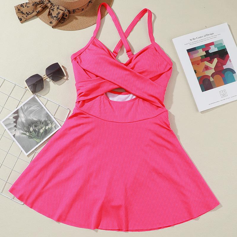 

Европейский и американский стиль однотонный крест утягивающее бандо бикини - сексуальный слитный купальник без спины для женщин XL