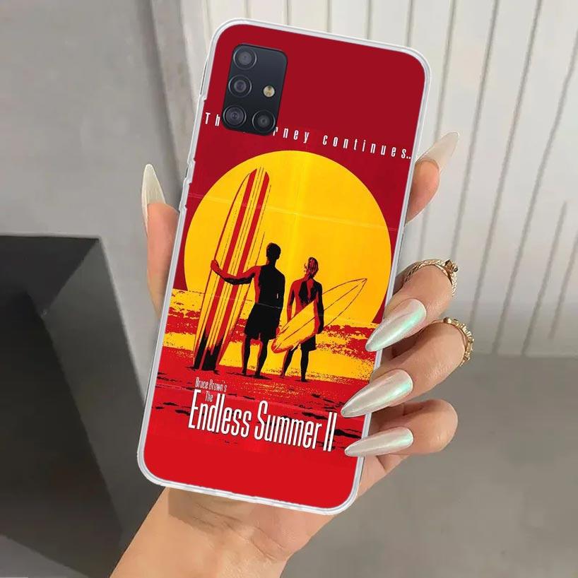 Surf Board Aesthetic Phone Case for Samsung Galaxy A52 A32 A22 A12 A02S A50S A30S A10S Note 20 Ultra 10 Plus S10 A31 A20 A71 A72