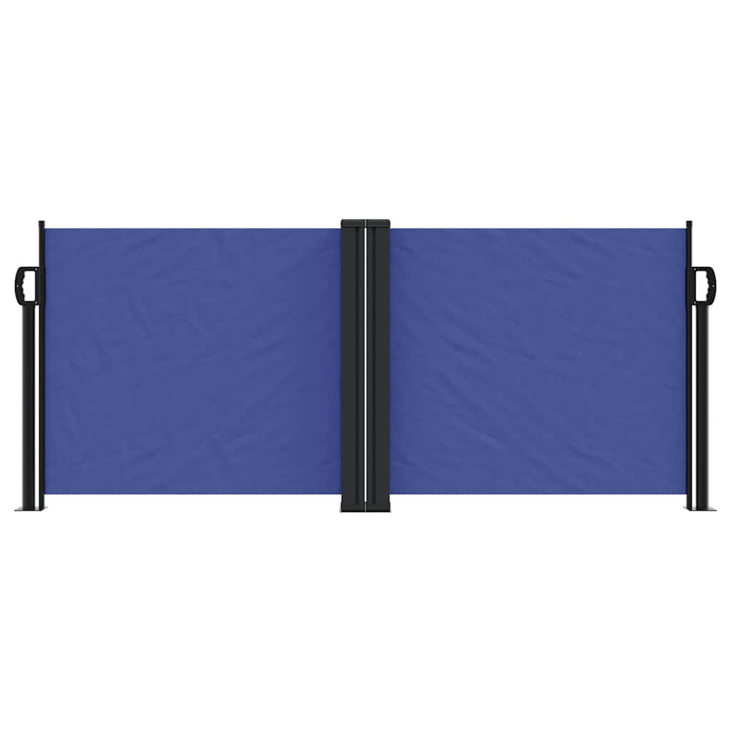 Retractable Side Awning Blue 100 x 600 cm
