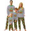 Parent-child Christmas Print Home Suit Long-sleeved Top And Pants
