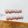 Französische Ombre Nude Rosa Wasserdichte Falsche Nägel - Abnehmbare & Tragbare Nagel-Pflaster
