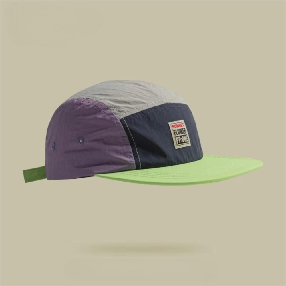 5 Panel Hip-Hop Hüte Dünne Sonnenschutzhut Lässige Baseballkappe mit flachem Schirm Unisex