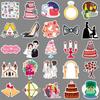 50 Wedding Doodle Cartoon Fresh Ins Style Korean Guka Manual DIY Skateboard Suitcase Stickers Waterproof