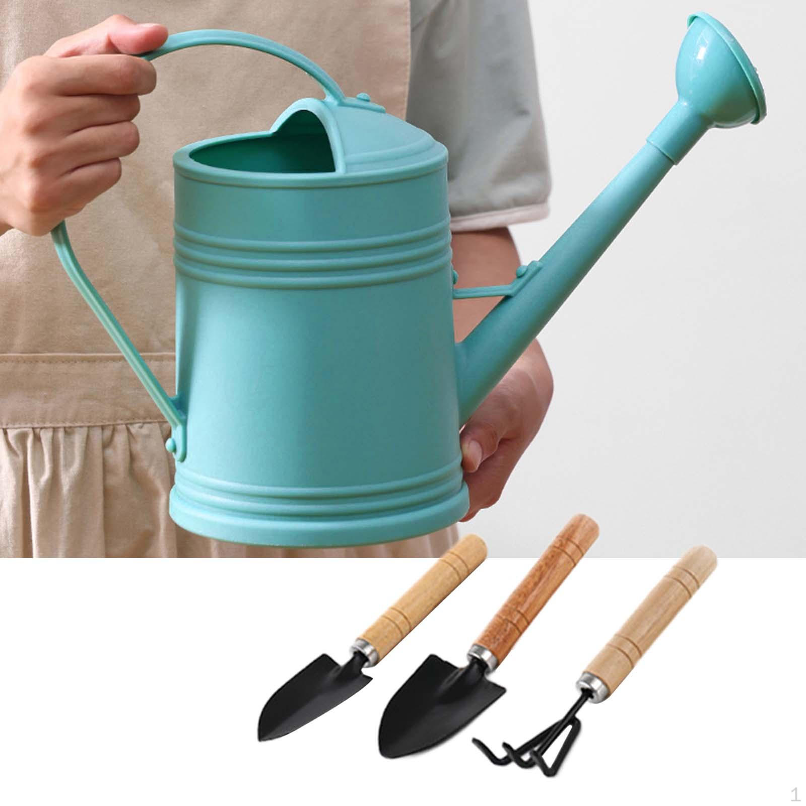 

Лейка, набор садовых инструментов, лопата, грабли, большая емкость, современный горшок, садовые инструменты синий