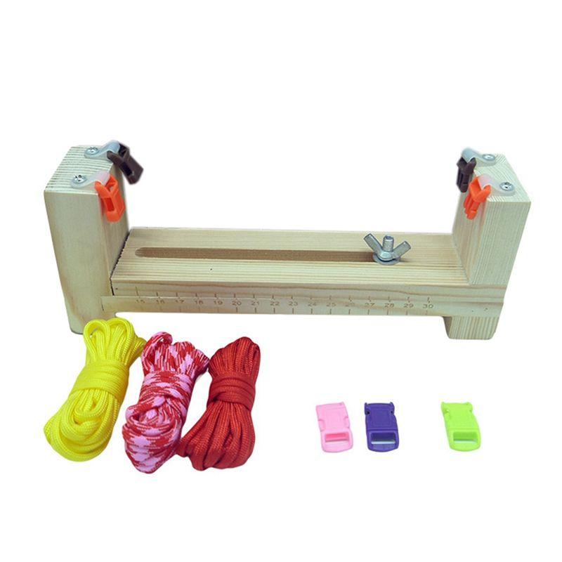 Aug. Diy Tool Bracelet Woven Workbench Length Adjustable Manual Wooden Paracord Jigs Set Rope Weaving Maker Platform