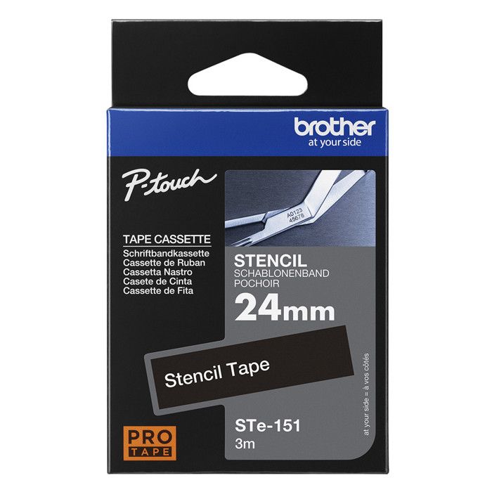 Brother STe151 Svart rull (2,4 cm x 3 m) 1 rull(x) tape for stamps for P-Touch PT-2430, 2470, 2730, 3600, E500, E550,…