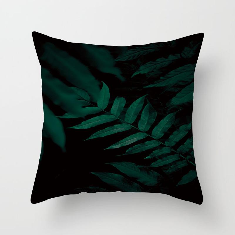 Summer Tropical Floral Cushion Cover Home Decor Office Sofa Pillowcase Green Plant Throw Pillowcase