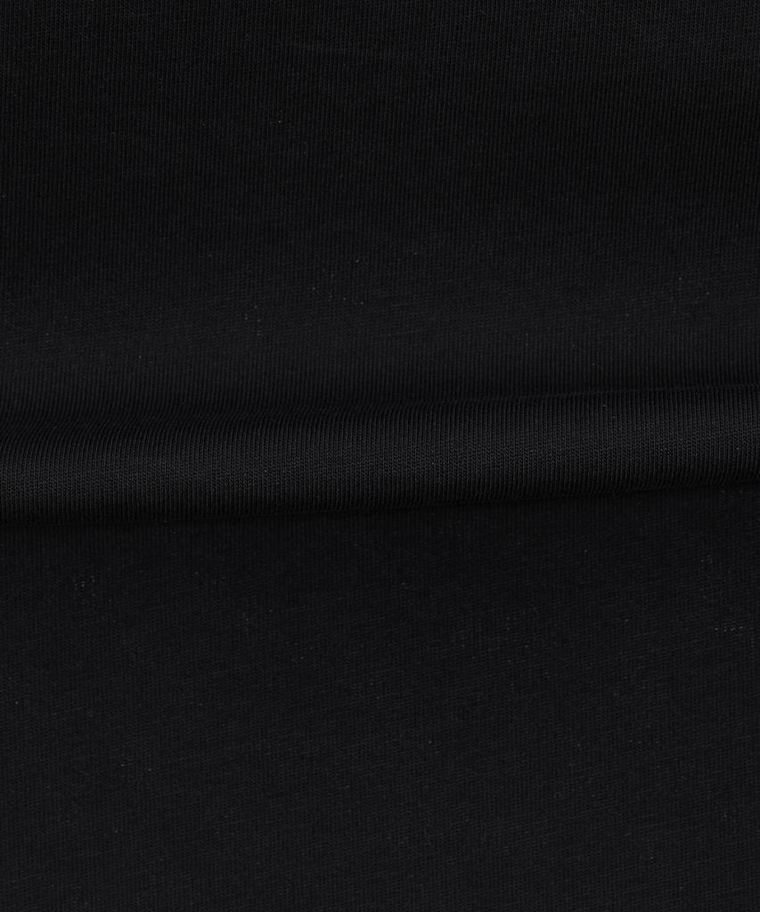 BASIC HOUSE Women'S Silket Deformed Sleeve Short Sleeve T-Shirt Black Lzts3213
