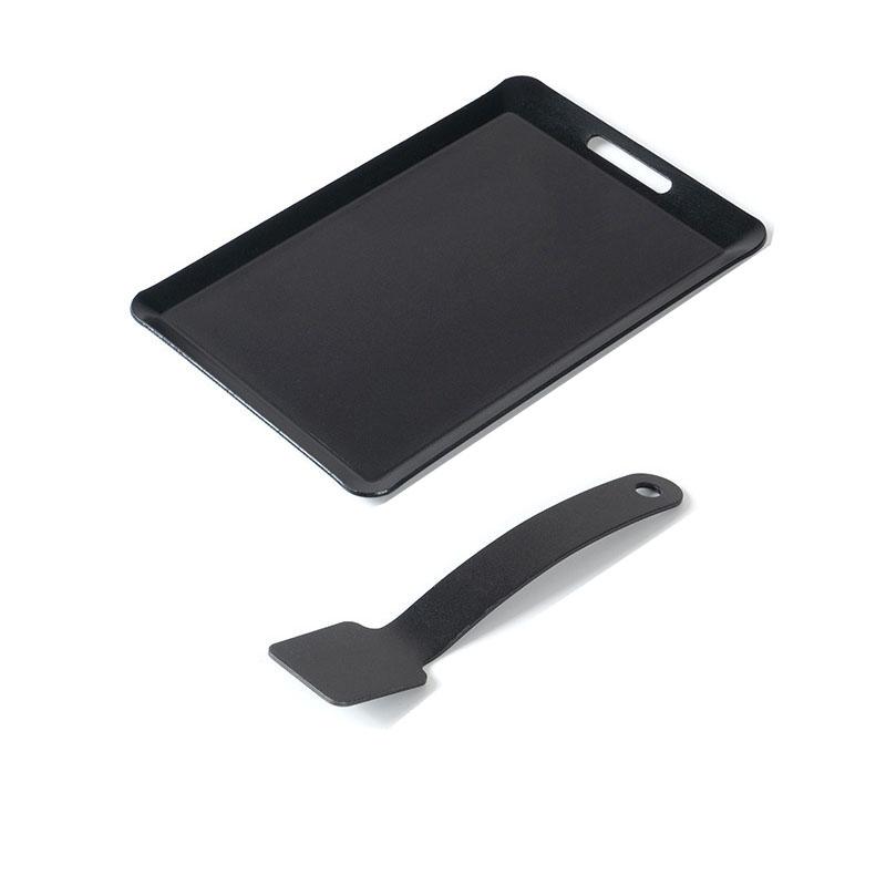 

Non Stick Barbecue Baking Tray Outdoor Camping Iron Barbecue Plate Portable Hangable Fire Cooking Rapid Heat Conduction Bbq Tray чёрный