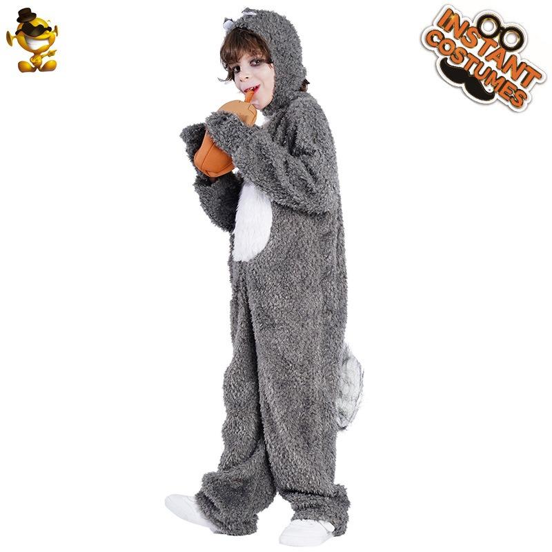 Alloween kids squirrel jumpsuit party stage costume cos