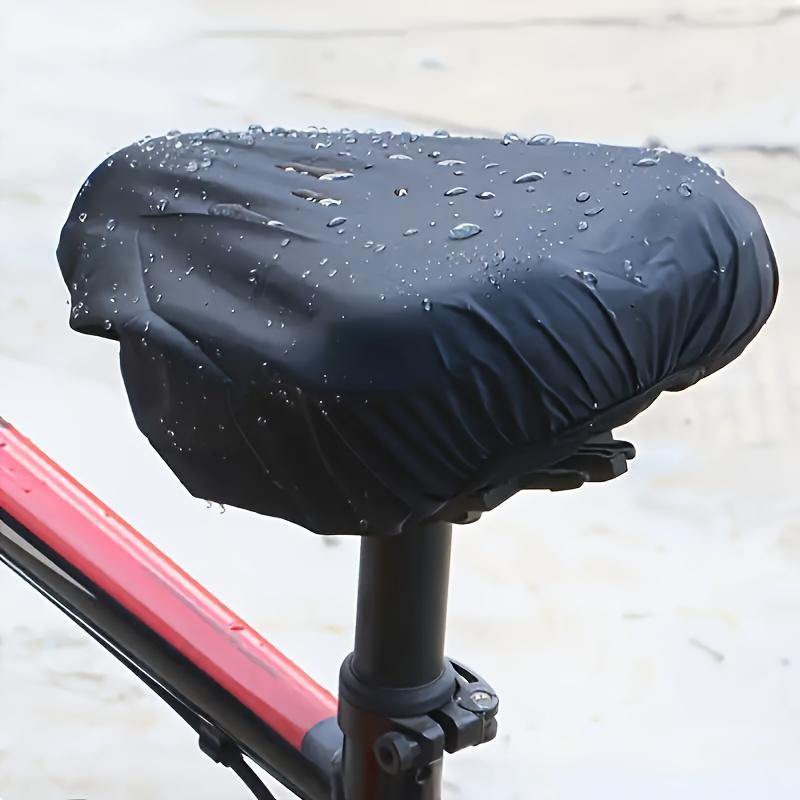 Black Seat Cover 1pc Elastic Bicycle Seat Cover Black Rainproof Seat Protector for Travel & Outdoor Cycling, Bike Seat Cushion