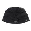 Excellent CHANEL Hat COCO MarkMetal Turban Black Silk Women Used