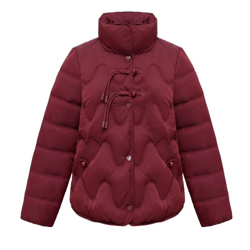 Cotton Clothes Short Women's New Buckle Fashion Thin Down Cotton Clothes Small Casual Versatile Winter Cotton Clothes