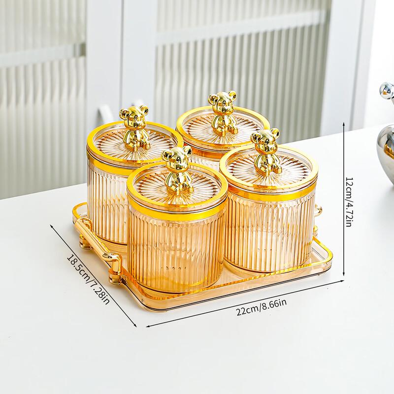 Wild Dove Amber Kitchen Seasoning Jar Set
