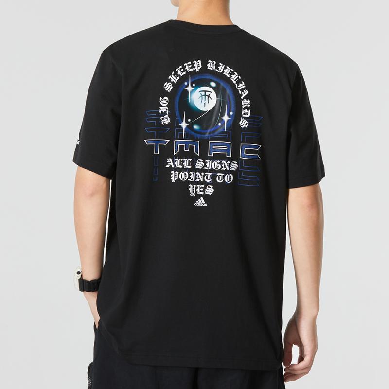Adidas Tmac Tee 8 Round Neck Short Sleeve T-Shirt Men Tops Black HS8523