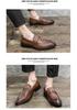 Men's Plus Size Crocodile Embossed Pointed Toe Formal Leather Slip-on Shoes for Business or Weddings