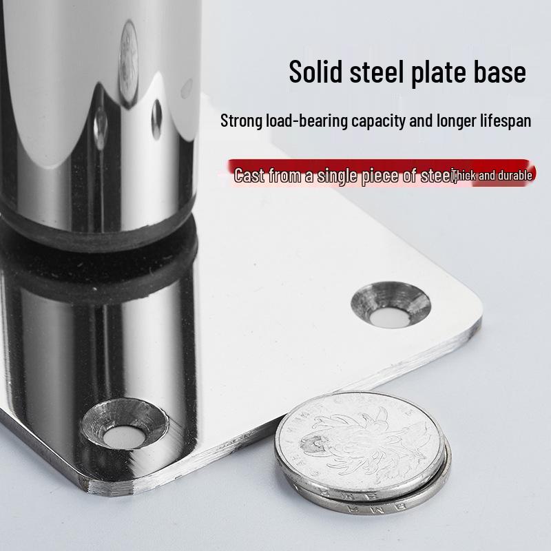 304 Stainless Steel Foldable U-Shaped Anti-Slip Safety Armrest for Elderly Toilet Assistance.