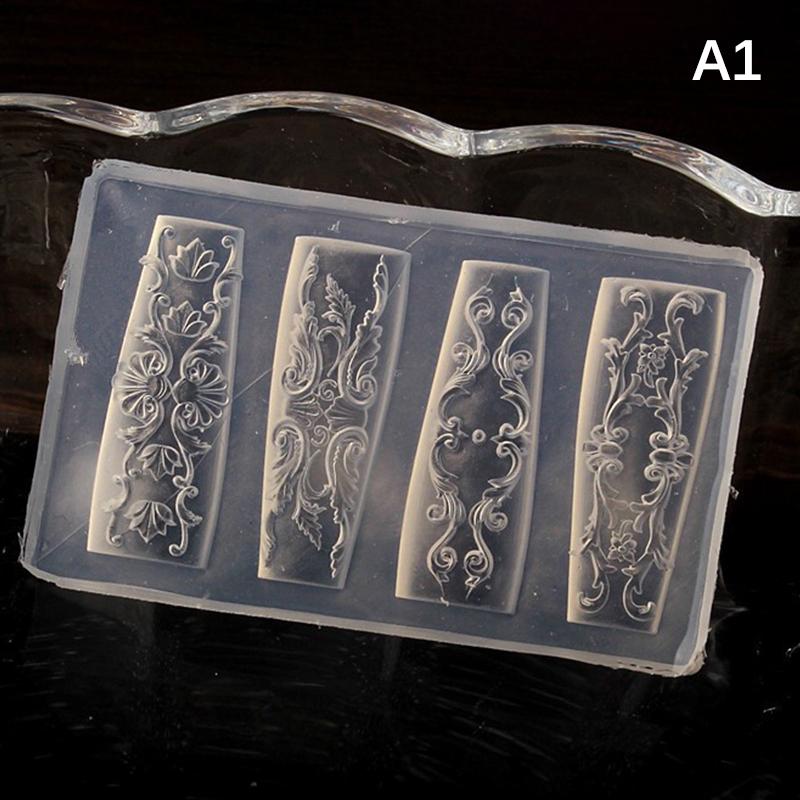 

Silicone Nail Mold – Retro Baroque-Style Relief Template for Stereoscopic Nail Art Design