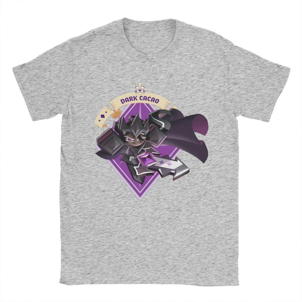 Dunkler Kakao T-Shirt Herren Baumwoll-Top T-Shirt Neuheit Cookie Run Kingdom Rundhals Kurzarm