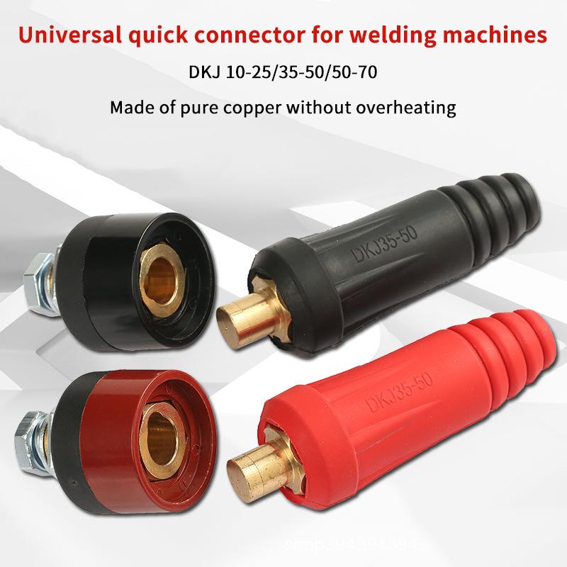 4 Stück DKJ10-25 35-50 50-70 Schweißmaschine Schnellkupplung Buchse Stecker Kabelklemme Panelbuchse Set Schnellkupplung