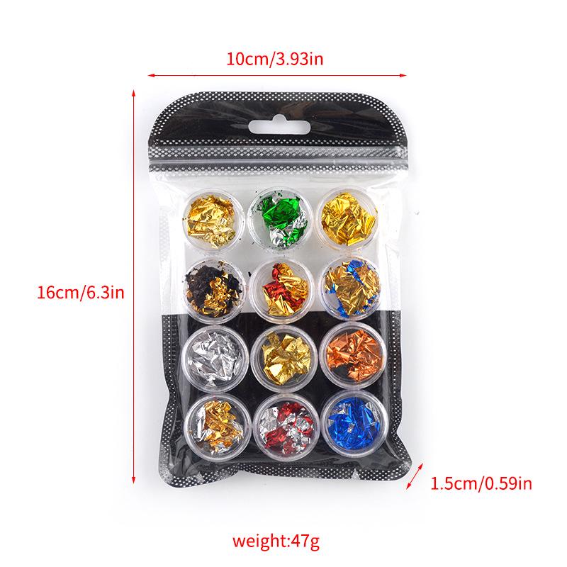 Champagne Imitation Gold & Silver DIY Epoxy Resin Fillers - Gold Leaf Paper Ornaments & Accessories Tin Foil