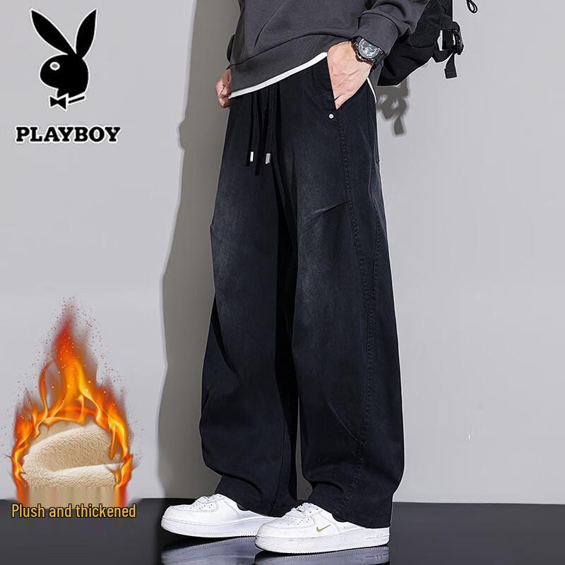 PLAYBOY Men's Fleece-Lined Straight Fit Jeans