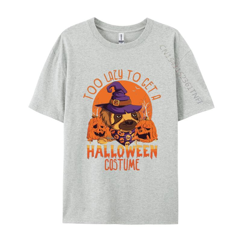 Too Lazy To Get A Halloween Costume T Shirts Men Cotton Oversized Tshirts Men Tee Tops Streetwear Tshirts S