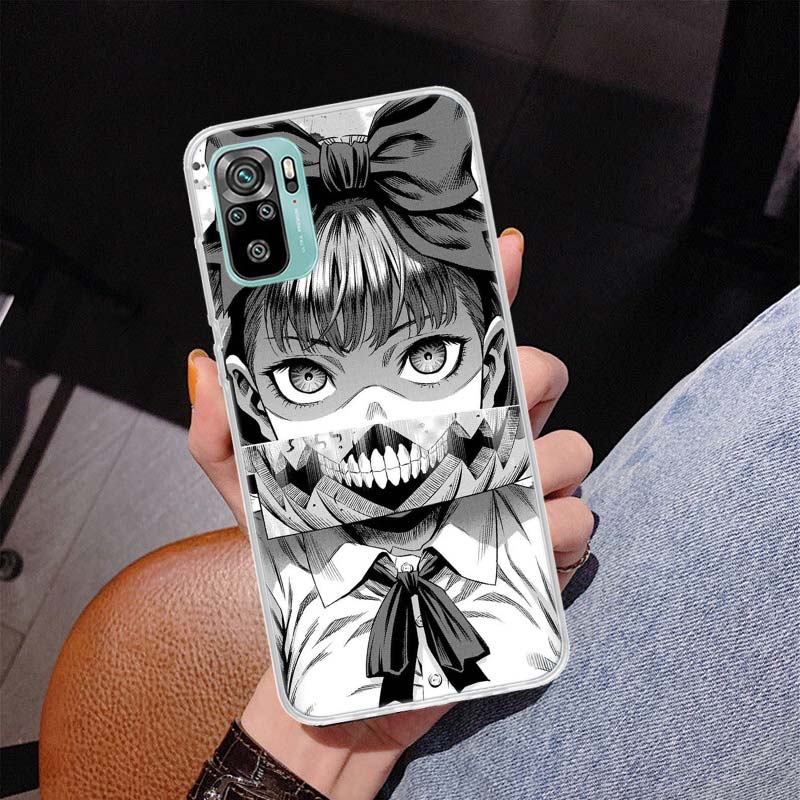 Horror Comic Junji Ito Tomie Tees Cover Phone Case For Xiaomi Redmi Note 10 Pro Max 10S 9 9S 9T 8 8T 11T 11S 11 5G 11E 7 6 5 4X