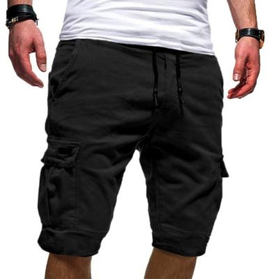 Simple Mid-Rise Sweat Absorption Quick-drying Casual Working Cargo Jogger Shorts Sportwear Men