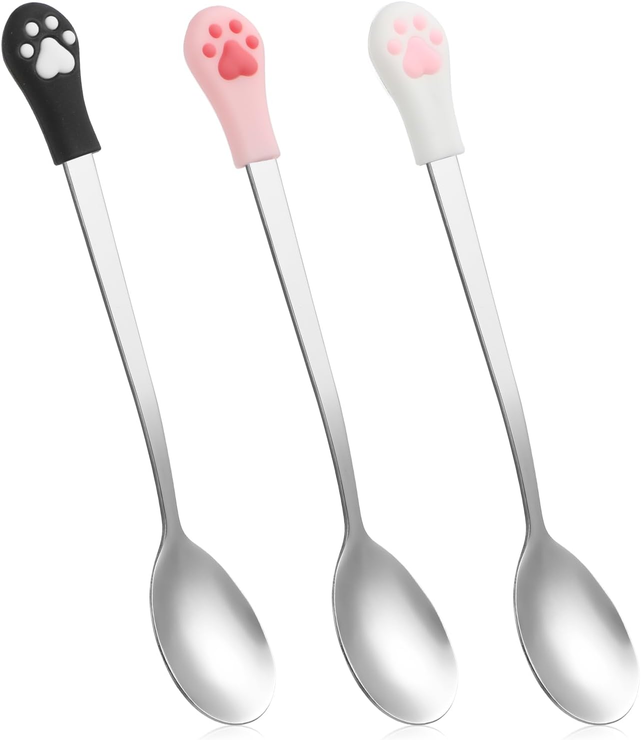 

Cat paw spoons 3 pcs. taba kids cutlery stainless steel tableware kids set 15 різнокольоровий