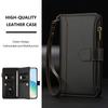 For Motorola Moto G84 5G Leather Case 9 Card Slots Zipper Wallet Stand Phone Cover with Wrist Strap
