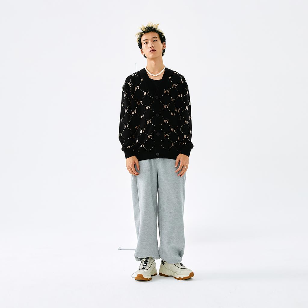 New MLB MONOGRAM Collection New York Yankees FW24 Knitwear Unisex Black 3AKCM0144-50BKS