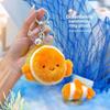 Plush Animal Ocean Keychain With Seals Turtles Seahorses For Kids And Fans Gift