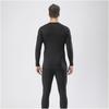 Heat-generating innerwear, Breath Thermo underwear, thick wool crew neck long-sleeve shirt, men's, C2JAAC10, black, size M