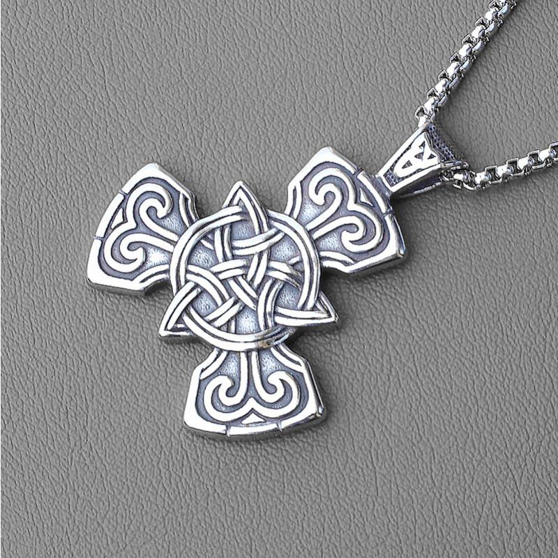 European and American Viking Rune Viking Series Celtic Twisted Titanium Steel Pendant Necklace