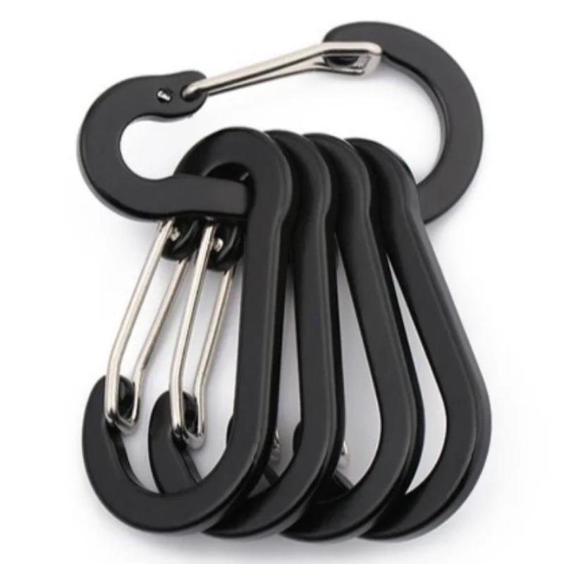 5Pcs Solid Color Climbing Buckles Outdoor Tools Mini Wire Gate Clips for Outdoor Climbing Hiking Small Durable Quick Hook