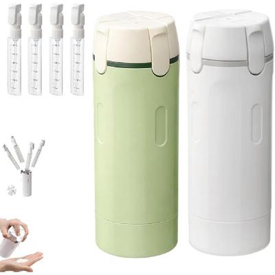 4 In 1 Travel Bottles for Toiletries,Portable Travel Toiletries Bottle Set for Shampoo Lotion Conditioner Cream Transparent with Scale and Label