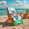 Personalized customized proof beach towel with Arale Norimaki  pattern - soft, absorbent, quick-drying, perfect swimming, camping&bathing