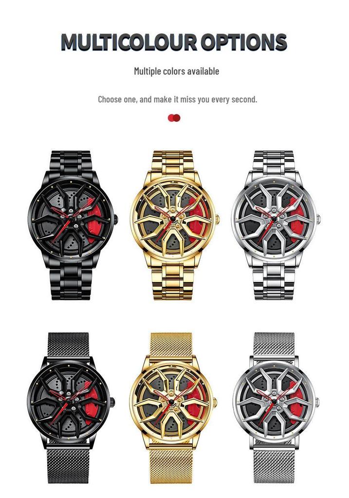 SVJ Men's Fashion Watch S550 Forged Wheel Skeleton Hub Model