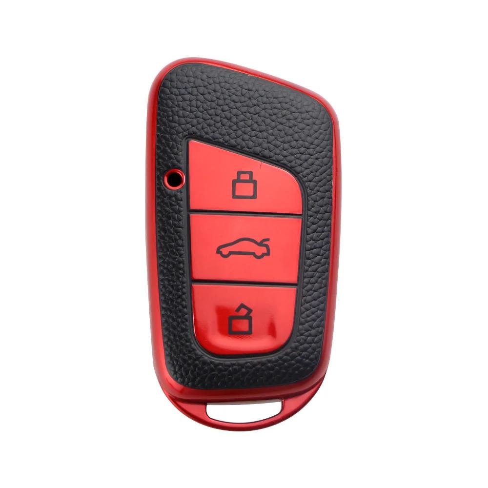 For Chery EQ1 Little Ant New Energy QQ Ice Cream TPU Car Key Cover Remote Case Protector Keychain Holder Auto Accessories