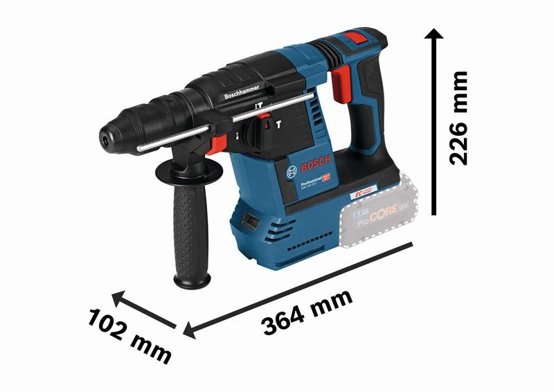Rotary Hammer Gbh 18V-26 F 2.6J 2*5.0Ah L-Boxx - B 611910007