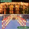 5/8PC Solar LED Candy Cane Light 8 Function Waterproof Suitable For Courtyard And Outdoor Party Christmas Decoration