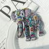 Cute Elephant Bohemian Pattern Resin Relief Magnet Traditional Design Stereo Relief For Refrigerator Travel Souvenir Magnetic