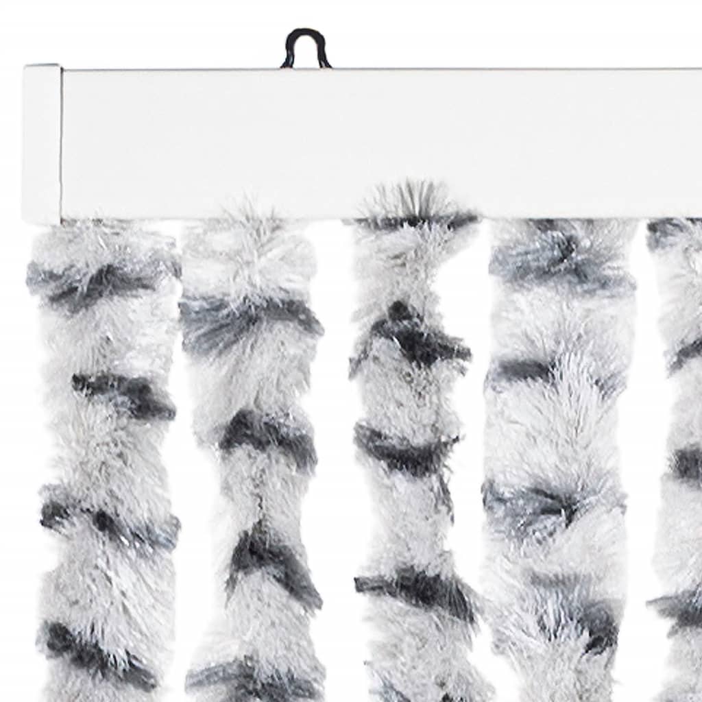 VidaXL Insektenschutz-Vorhang Hell- und Dunkelgrau 100x220 cm Chenille