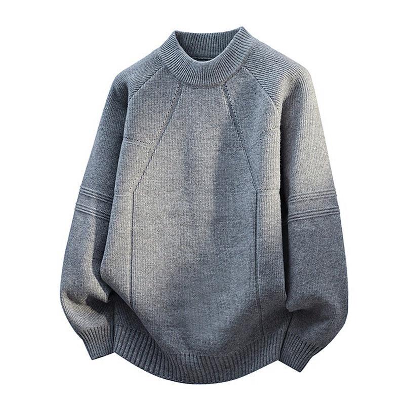 European Style Half-Zip Sweater, Men's Versatile Knitwear for Autumn/Winter, Old Money Look, High-End Business Attire.