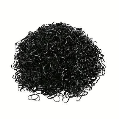 Schwarze Gummibänder, Kleine Gummibänder für Büro, Zuhause, Haarflechten, Täglichen Gebrauch, DIY-Basteln, Niedriger Preis, Großpackung