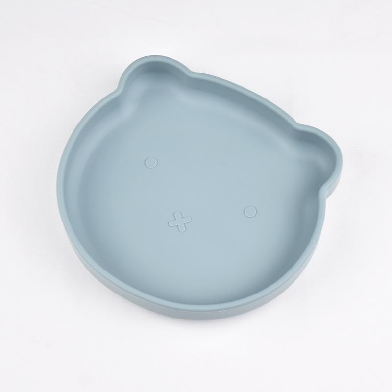 Silikon Geschirr Kinder Cartoon Abendessen Platte Baby Hilfs Lebensmittel Schüssel Baby Silikon Platte