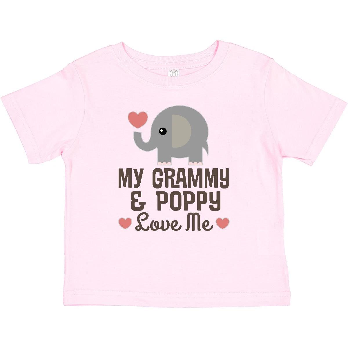 Inktastic Grammy And Poppy Love Me Grandchild Baby T-Shirt Grandkids Childs Tees 140